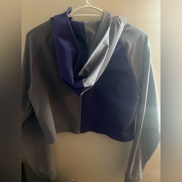 Gray and Purple Hooded Jacket - Picture 2 of 4